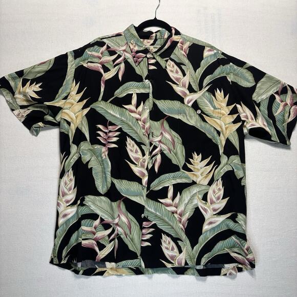Vintage Tori Richard Hawaiian Shirt Mens 2XL Tropical Rayon Mother Pearl USA EUC - Picture 1 of 14